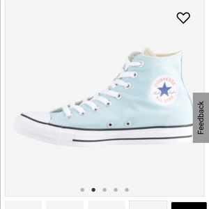 Ice Blue Converse High Tops